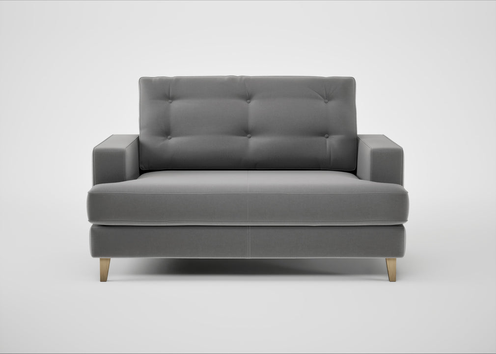 Mistral Loveseat Smart Velvet Mercury / Natural