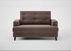Mistral Loveseat Smart Velvet Mouse / Black