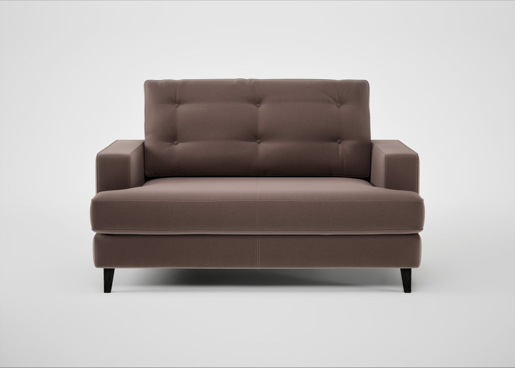 Mistral Loveseat Smart Velvet Mouse / Black