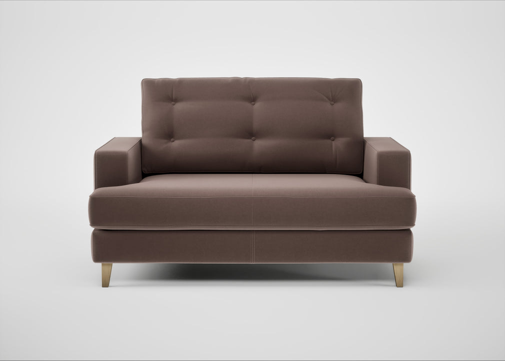 Mistral Loveseat Smart Velvet Mouse / Natural