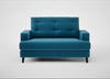 Mistral Loveseat Smart Velvet Ocean Blue / Black