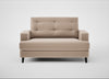 Mistral Loveseat Smart Velvet Pebble / Black