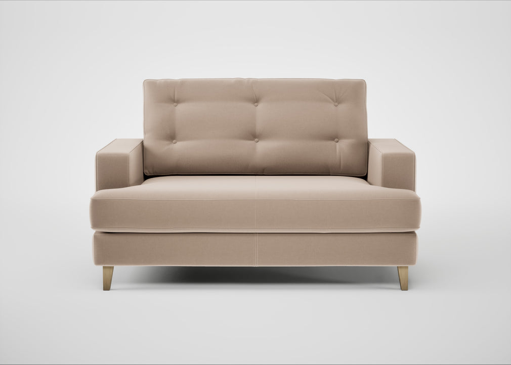 Mistral Loveseat Smart Velvet Pebble / Natural