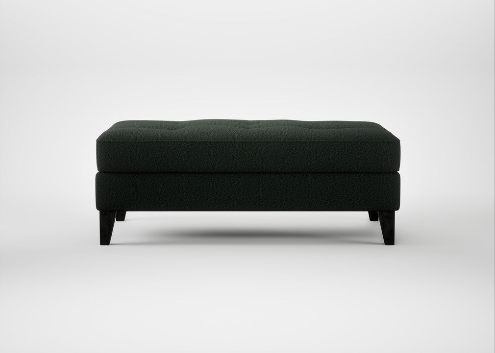 Mistral Footstool Boucle Fern / Black