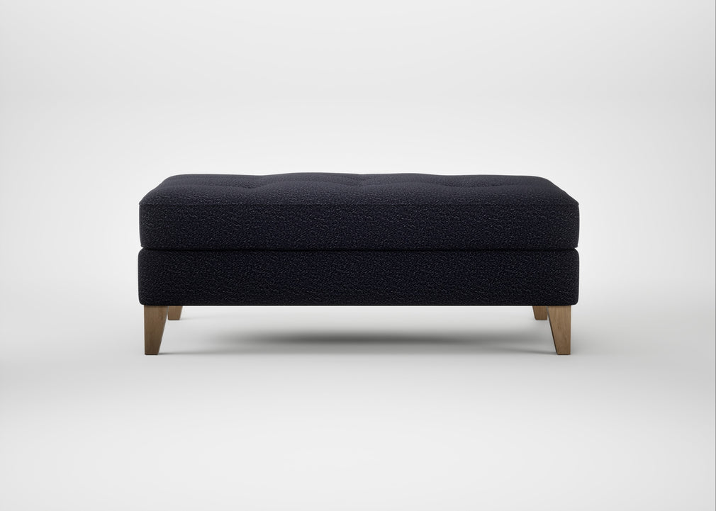 Mistral Footstool Boucle Indigo / Natural
