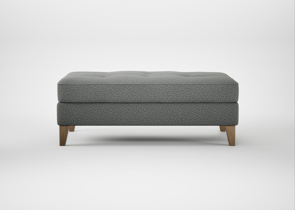 Mistral Footstool Boucle Steel / Natural