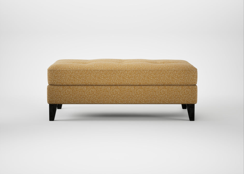 Mistral Footstool Boucle Tweed Citrine / Black