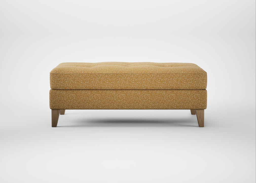 Mistral Footstool Boucle Tweed Citrine / Natural