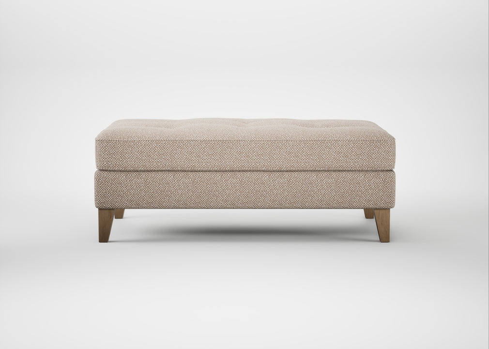 Mistral Footstool Boucle Tweed Pearl / Natural
