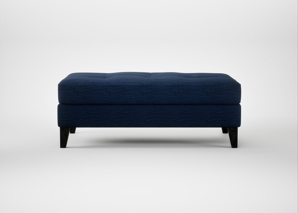 Mistral Footstool Broad Weave Lagoon / Black