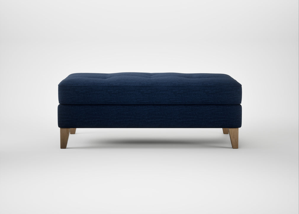 Mistral Footstool Broad Weave Lagoon / Natural