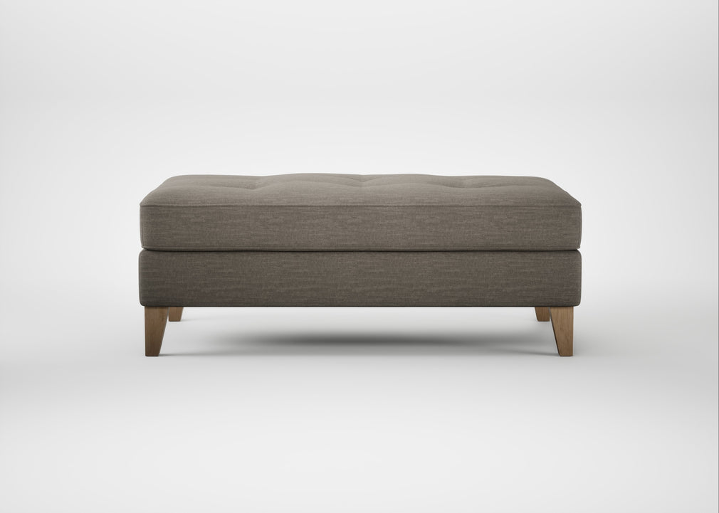Mistral Footstool Broad Weave Pebble / Natural