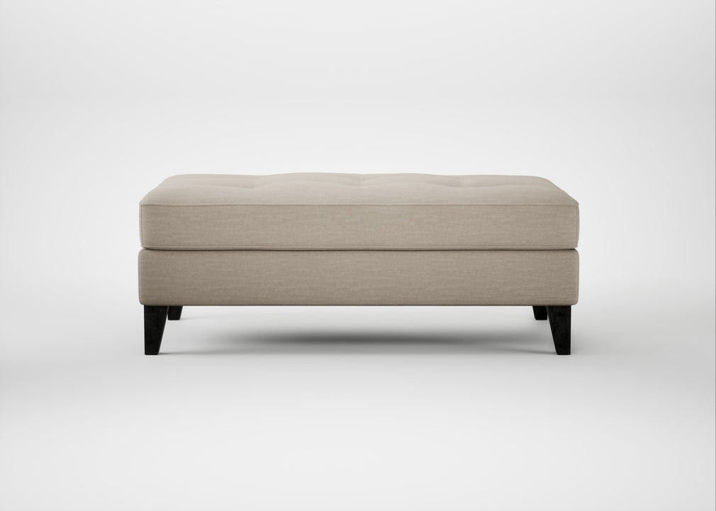 Mistral Footstool Broad Weave Putty / Black