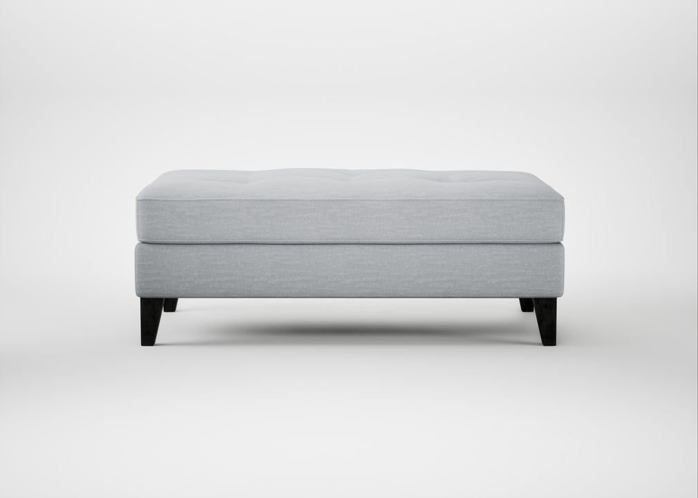 Mistral Footstool Broad Weave Tin / Black
