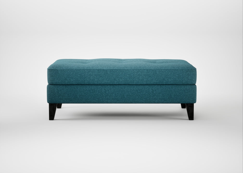Mistral Footstool Brushed Cotton Cadet / Black