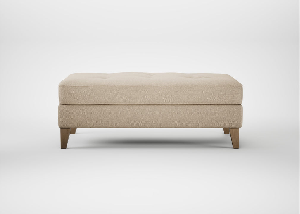 Mistral Footstool Brushed Cotton Oat / Natural