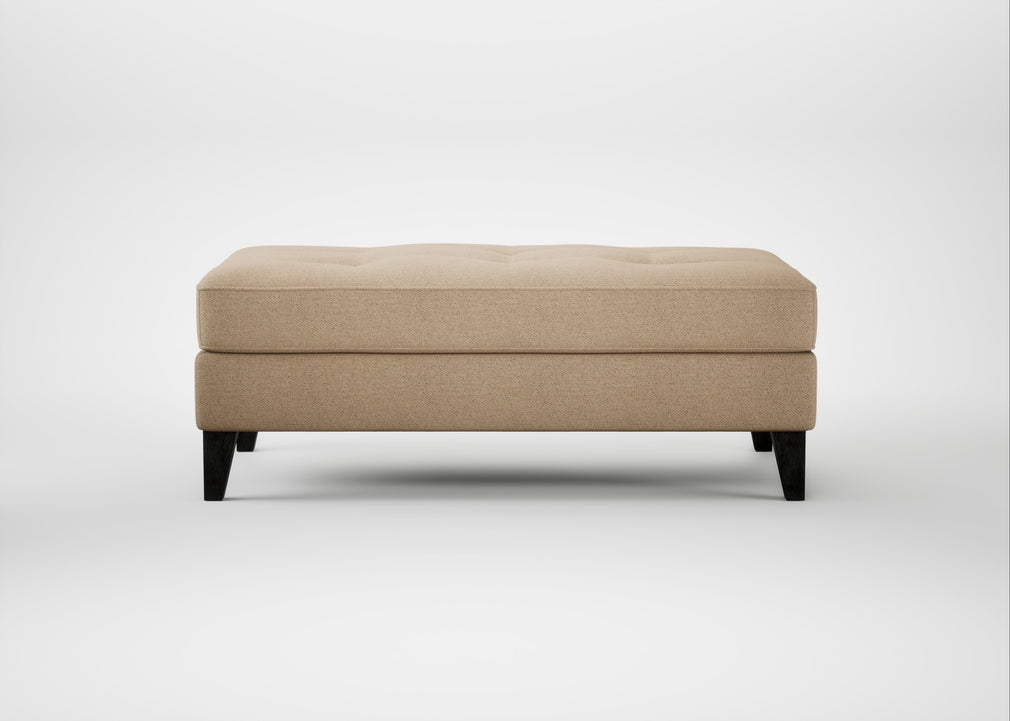 Mistral Footstool Capelo Linen-Cotton Bamboo / Black