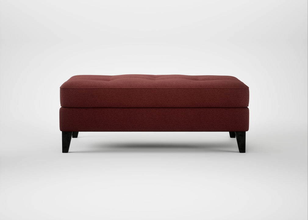 Mistral Footstool Capelo Linen-Cotton Etruscan Red / Black