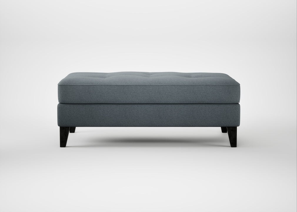 Mistral Footstool Capelo Linen-Cotton Mineral / Black