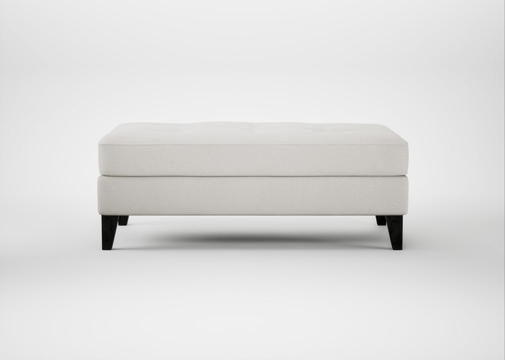 Mistral Footstool Capelo Linen-Cotton Sea Salt / Black