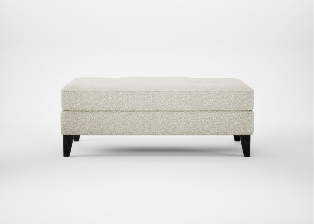 Mistral Footstool Chunky Boucle Ecru / Black