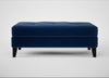 Mistral Footstool Cotton Velvet Midnight / Black