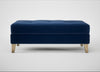 Mistral Footstool Cotton Velvet Midnight / Natural
