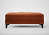 Mistral Footstool Cotton Velvet Russet / Black