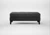 Mistral Footstool Melton Wool Granite / Black