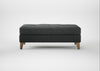 Mistral Footstool Melton Wool Granite / Natural