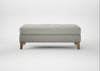 Mistral Footstool Melton Wool Limestone / Natural