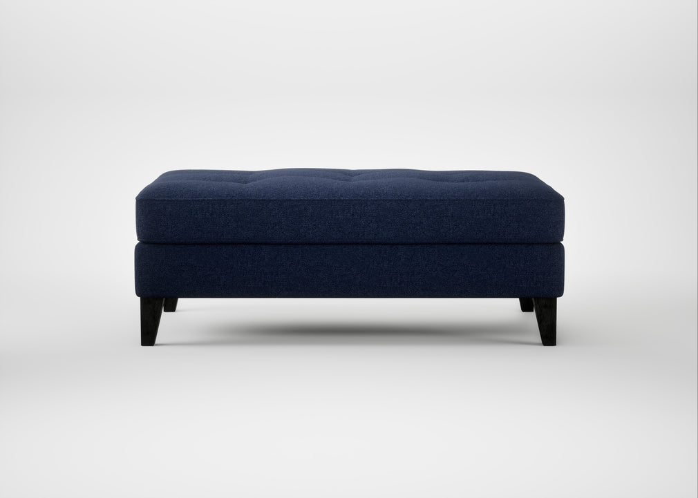 Mistral Footstool Melton Wool New Navy / Black