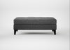 Mistral Footstool Melton Wool Shale / Black