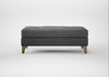 Mistral Footstool Melton Wool Shale / Natural