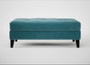 Mistral Footstool Smart Luxe Velvet Airforce Blue / Black