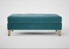 Mistral Footstool Smart Luxe Velvet Airforce Blue / Natural