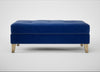 Mistral Footstool Smart Luxe Velvet Azure / Natural