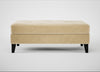 Mistral Footstool Smart Luxe Velvet Biscuit / Black