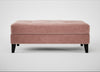Mistral Footstool Smart Luxe Velvet Dusky Pink / Black