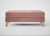 Mistral Footstool Smart Luxe Velvet Dusky Pink / Natural