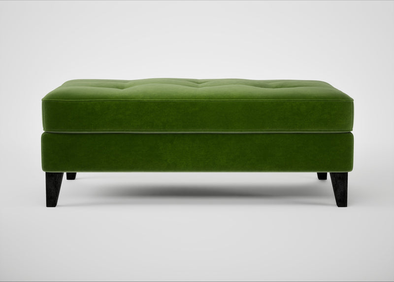 Mistral Footstool Smart Luxe Velvet Grass / Black
