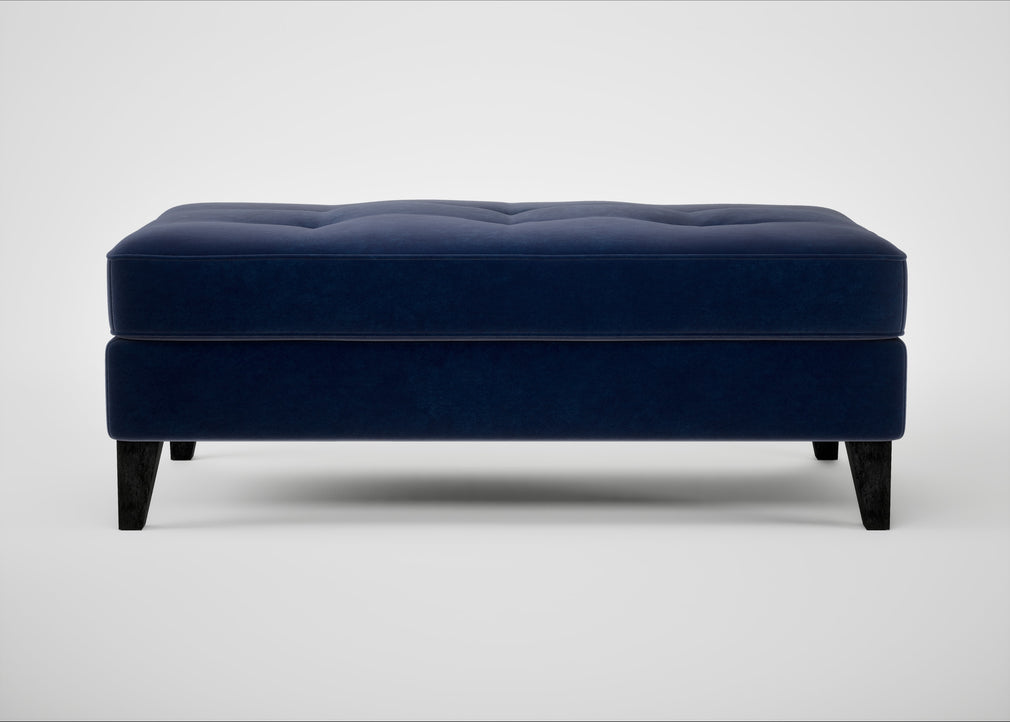 Mistral Footstool Smart Luxe Velvet Midnight / Black