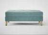 Mistral Footstool Smart Luxe Velvet Mineral Blue / Natural