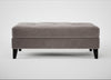 Mistral Footstool Smart Luxe Velvet Mushroom / Black
