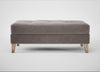 Mistral Footstool Smart Luxe Velvet Mushroom / Natural
