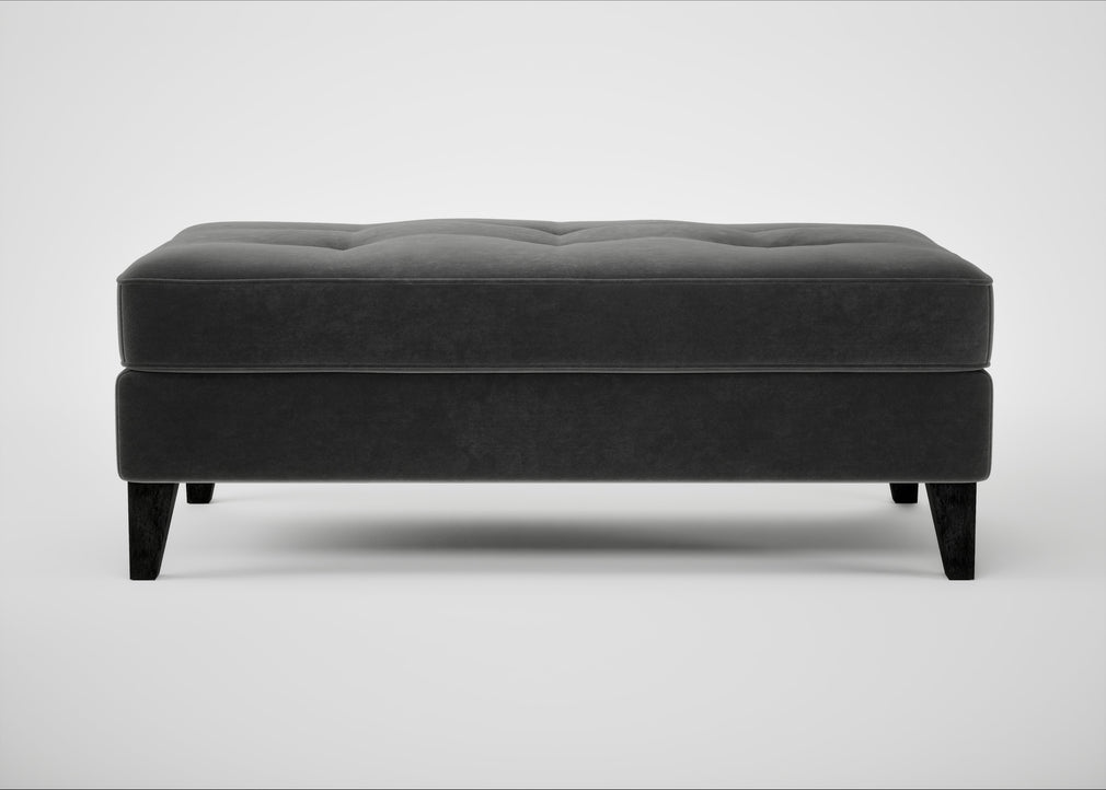 Mistral Footstool Smart Luxe Velvet Nickel / Black