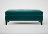 Mistral Footstool Smart Luxe Velvet Ocean Green / Black