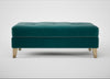 Mistral Footstool Smart Luxe Velvet Ocean Green / Natural