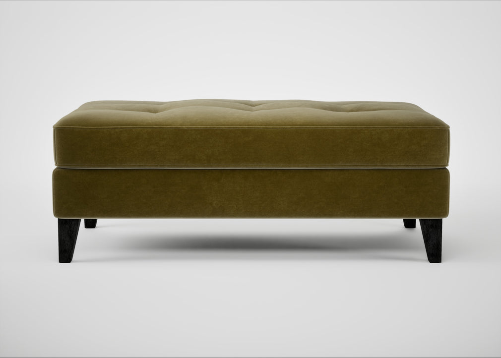 Mistral Footstool Smart Luxe Velvet Peridot / Black