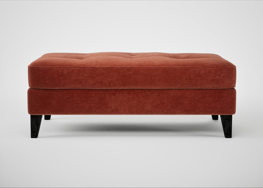 Mistral Footstool Smart Luxe Velvet Tawny / Black